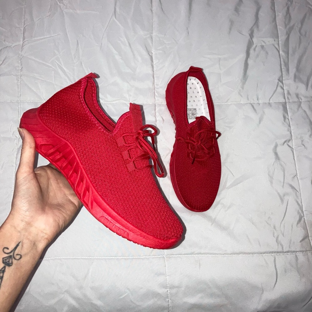 Womens Red Sneakers - Picture 4 of 6